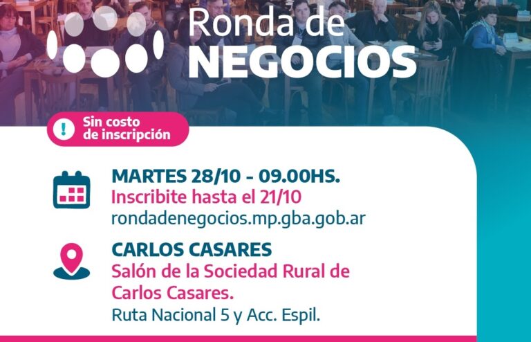 La Provincia invita a pymes a sumarse a una Ronda de Negocios en Carlos Casares 