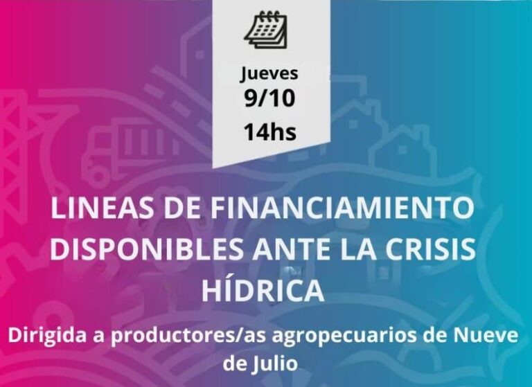 Charla sobre Lineas de Financiamiento, ante la Crisis Hídrica