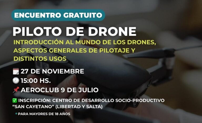 Encuentro gratuito “Piloto de Drone”