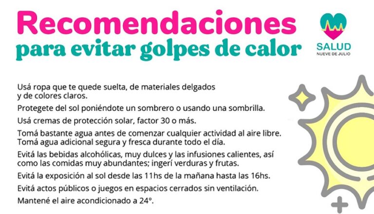 Cómo evitar el golpe de calor