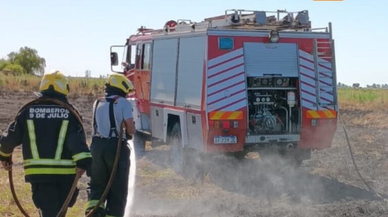 Servicios prestados por Bomberos de 9 de Julio