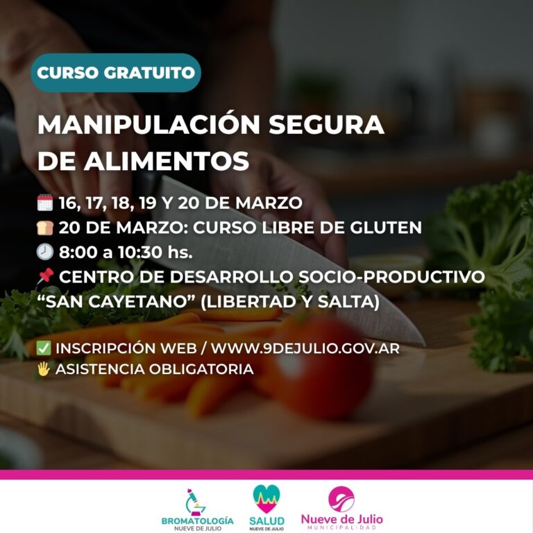 Nuevo curso de Manipulación Segura de Alimentos