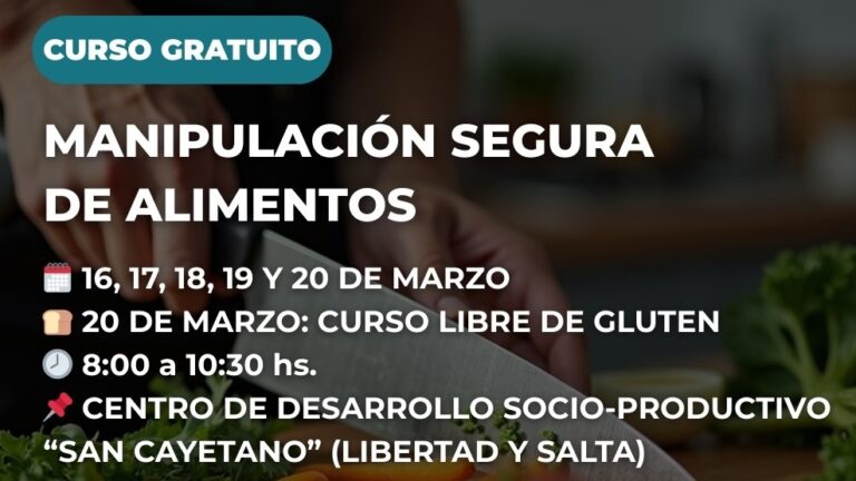 Nuevo curso de manipulación de alimentos