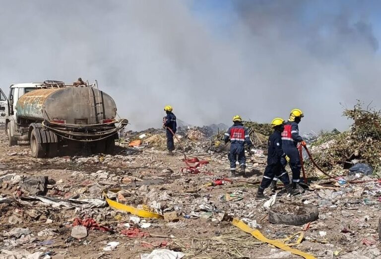 Focos de incendios en el Basural