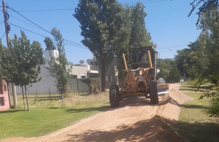 Colocan piedra en calles de la Ciudad de 9 de Julio