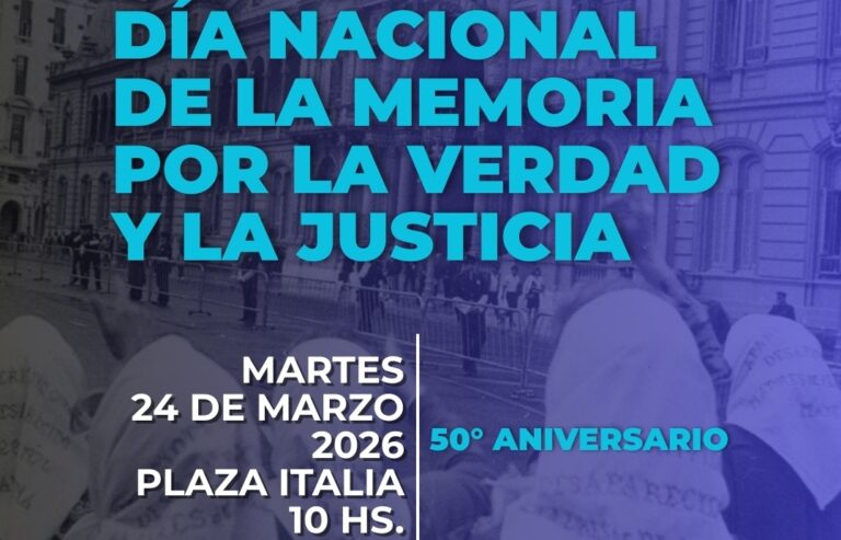 El acto de la Memoria se realizará el martes a las 10 hs