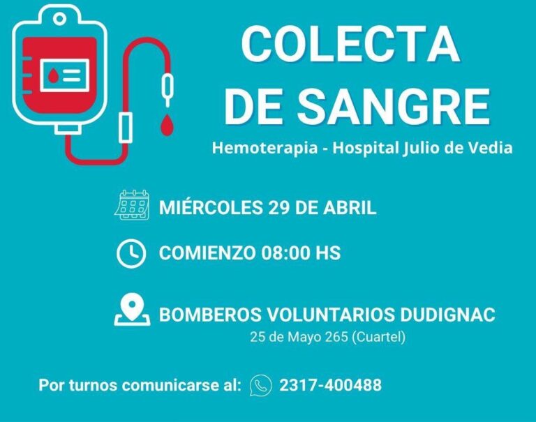 Nueva colecta de sangre: el miércoles 29 de abril en Dudignac
