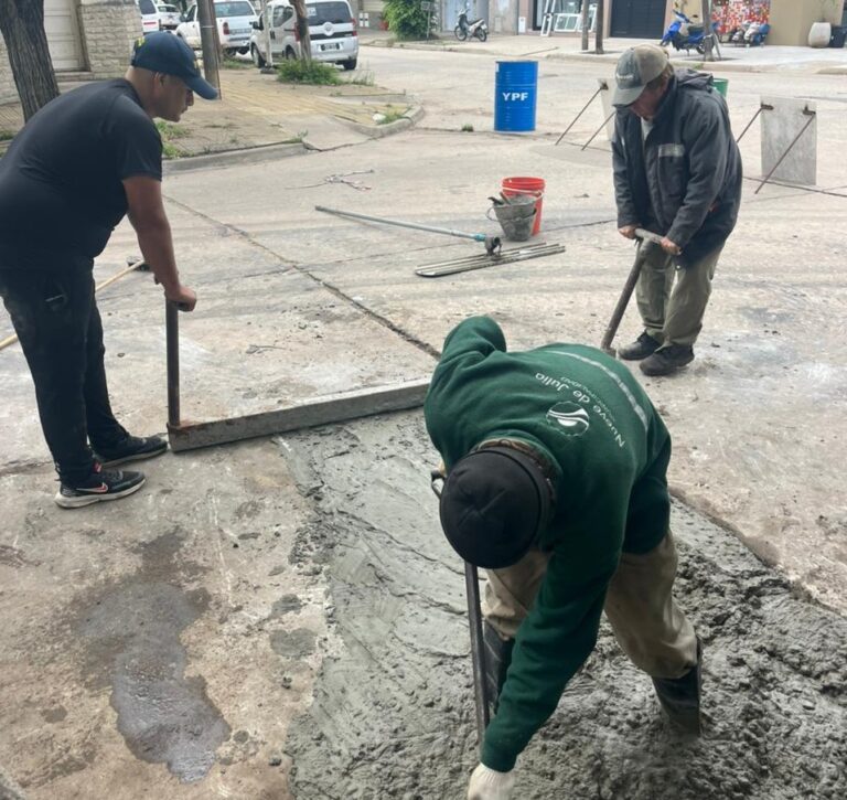 Cavallari y San Juan: reparación de pavimento