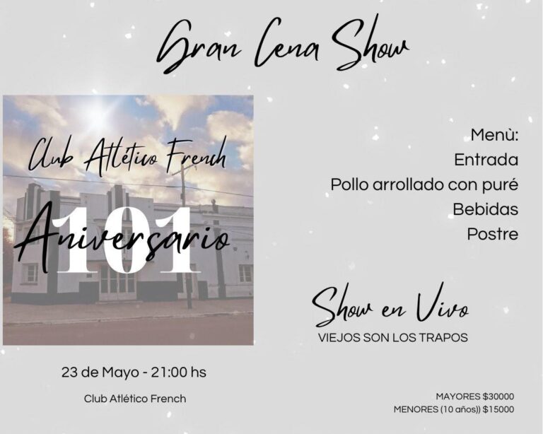 Gran cena show del Club French