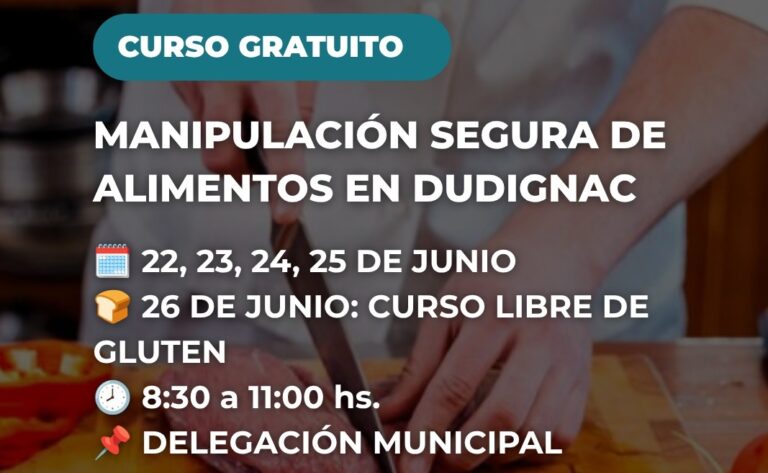 Dudignac: curso de Manipulación de Alimentos