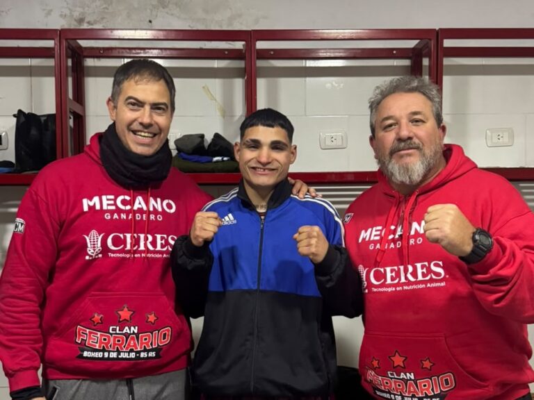 Boxeo: Elías Pino dirigió a Cirulli en su triunfo en Junín