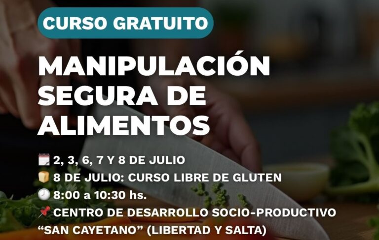 Curso gratuito de Manipulación Segura de Alimentos
