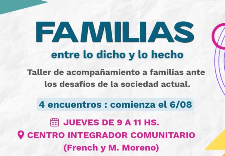 Acompañamiento para familias: taller gratuito