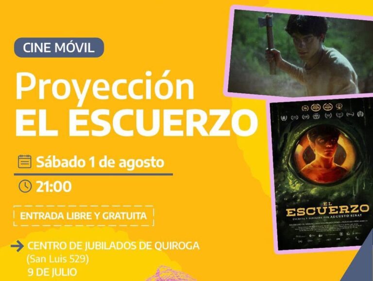 El Cine Móvil llega a Quiroga, sábado y domingo