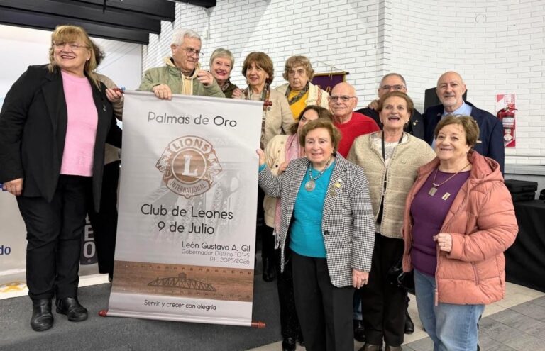 El Club de Leones de 9 de Julio recibió el premio Palmas de Oro
