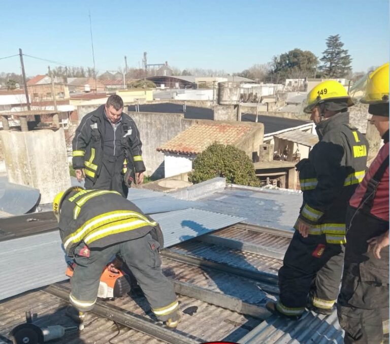 Incendio en Dudignac: intervinieron Bomberos de la localidad