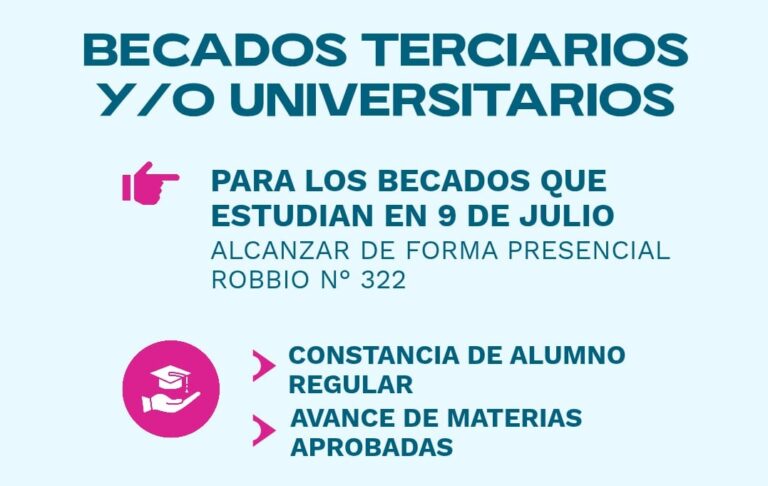 Becas educativas: presentar documentación durante el mes de agosto
