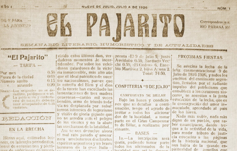 “El Pajarito”. 100 años de un semanario nacido desde y para la juventud nuevejuliense